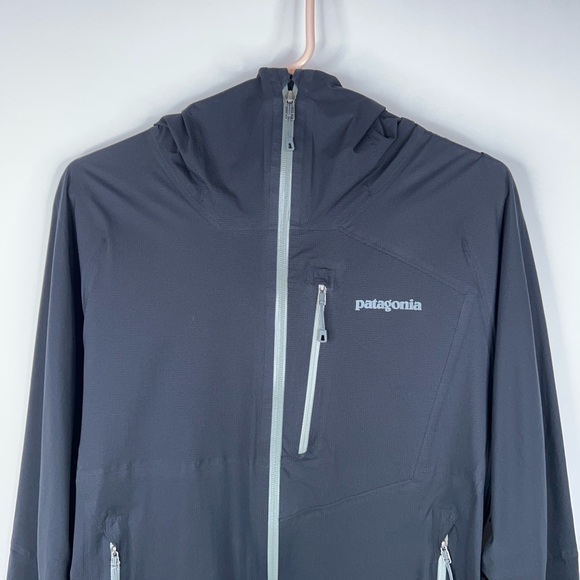 Patagonia Stretch Rainshadow Jacket Black Hooded Lightweight Men's Size Medium - Picture 2 of 11